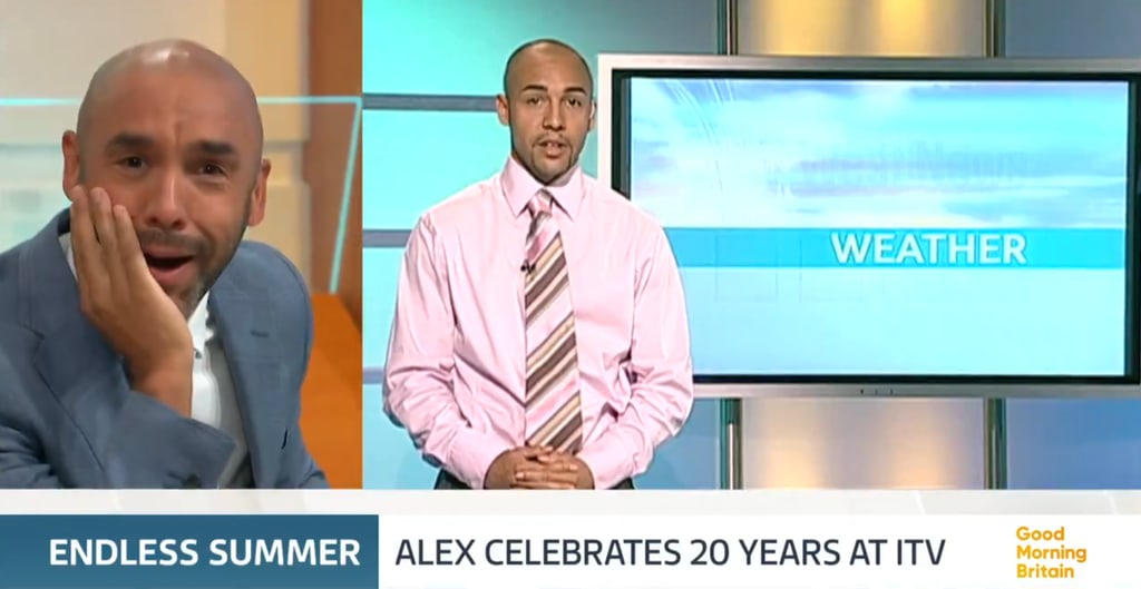 Alex Beresford shocked at throwback clips on GMB