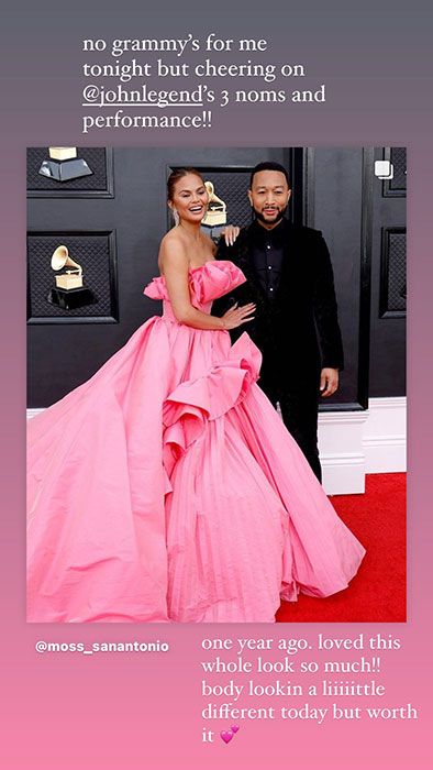 Chrissy and John at the 2022 Grammys