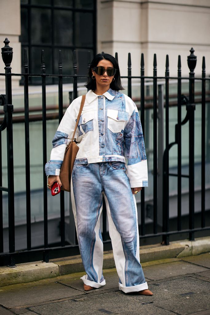 guest in  in double denim