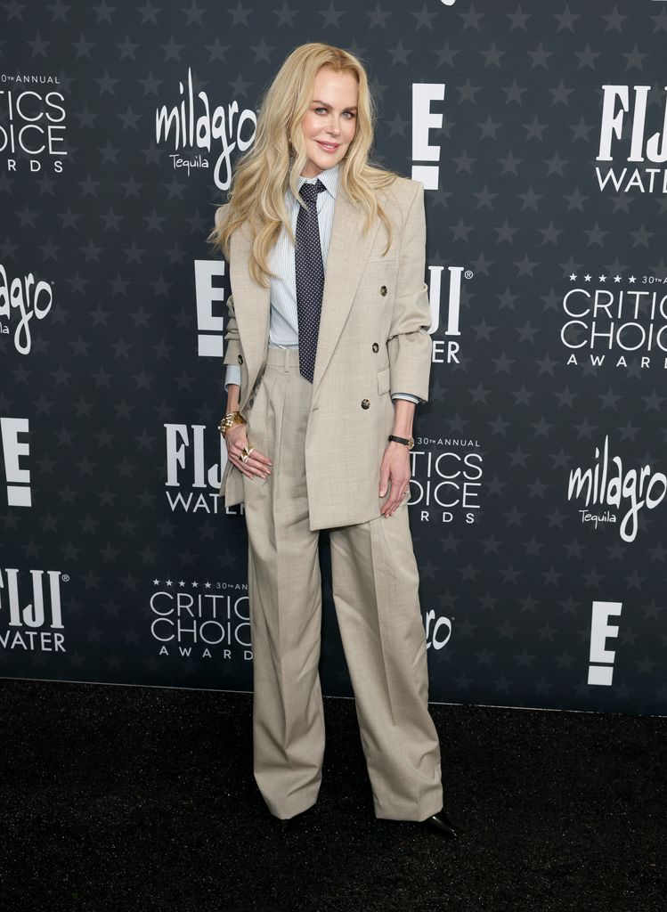 Nicole Kidman attends the 30th Annual Critics Choice Awards at Barker Hangar on February 07, 2025 in Santa Monica, California