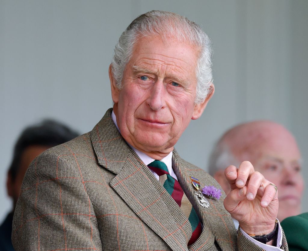 Prince Charles attending the Braemar Highland Gathering at The Princess Royal and Duke of Fife Memorial Park