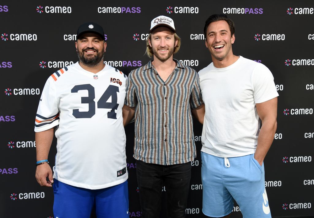 Steven Galanis, PDG et fondateurs de Cameo, Devon Townsend et Martin Blencowe assistent à la Big Game Watch Party