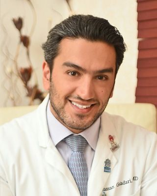 Dr. Hassan Galadari in a white coat