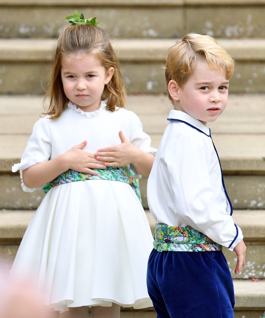 brother and sister at royal wedding