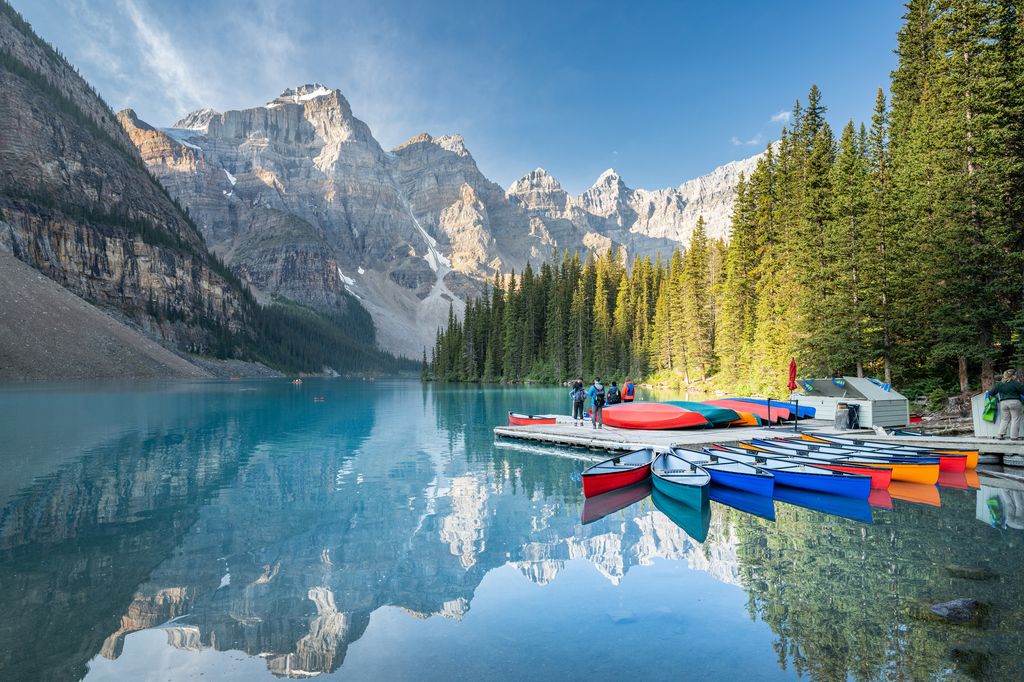 Beautiful Moraine Lake at Banff National Park. Alberta, Canada