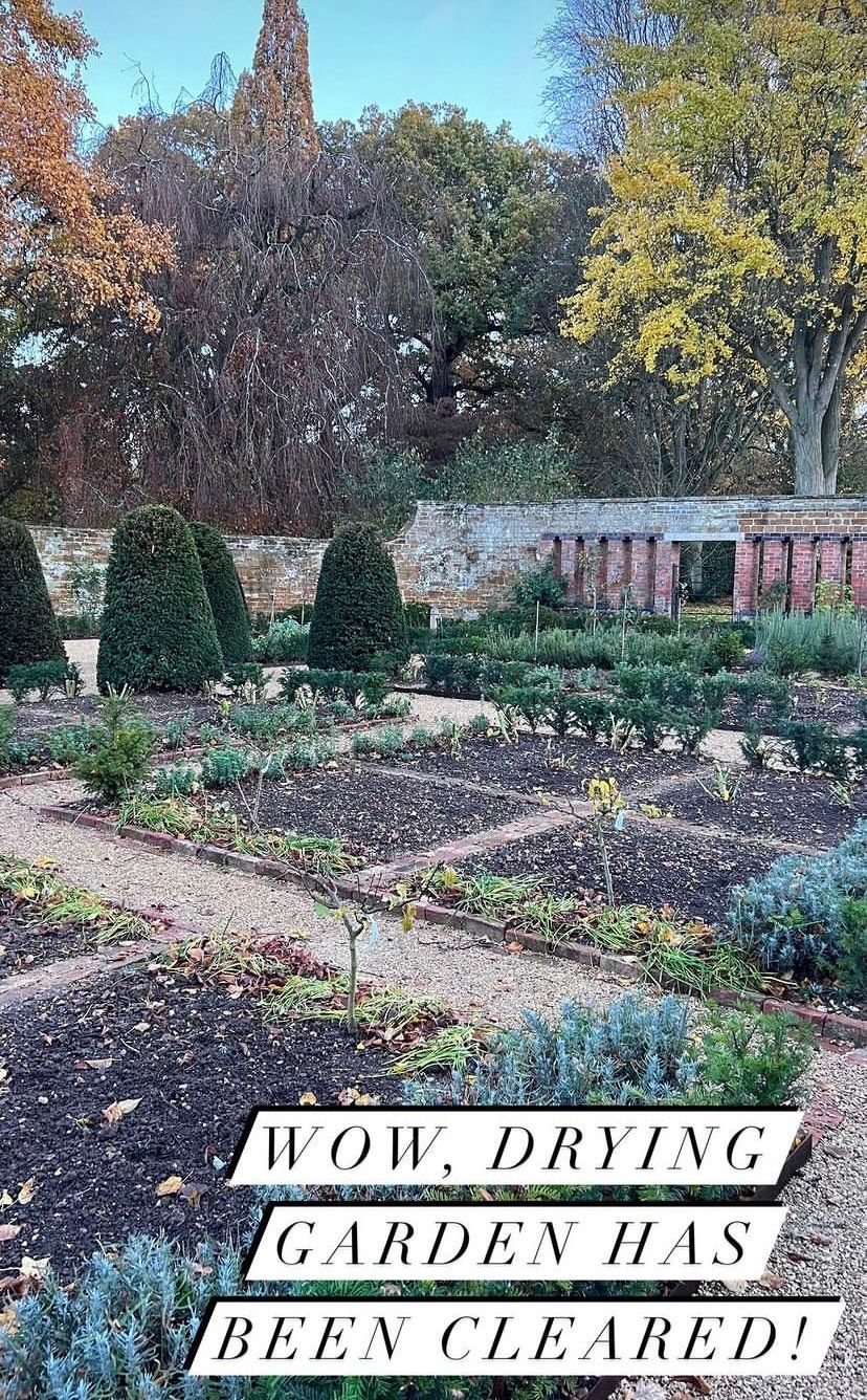 A tidied garden at Althorp House
