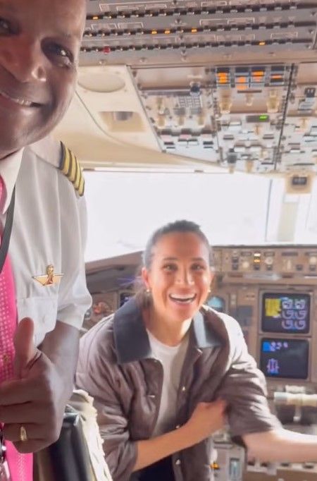 Meghan wore the same jacket earlier this month