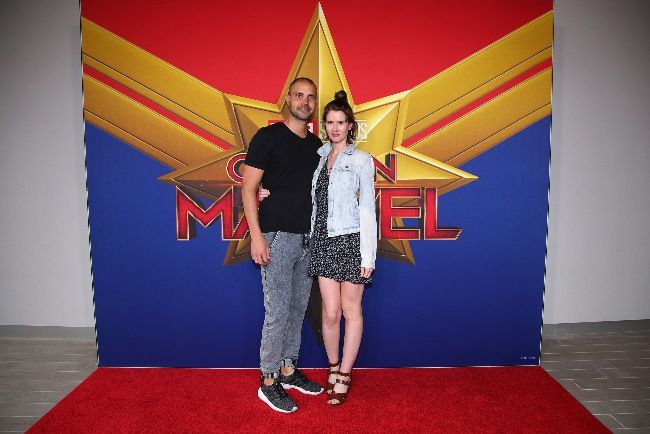 erin and bryce at marvel premiere
