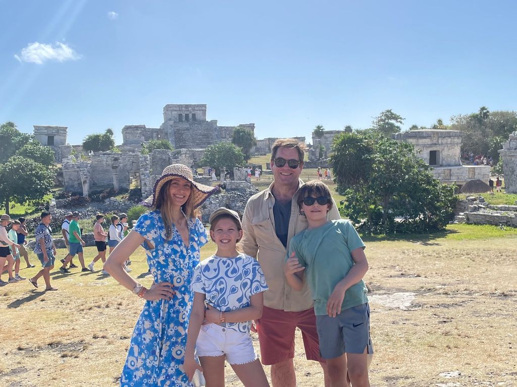 Michael Weatherly and his wife Bojana with their two children 
