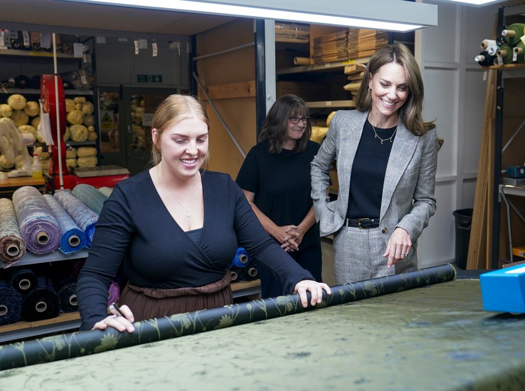 The Princess was shown around the factory