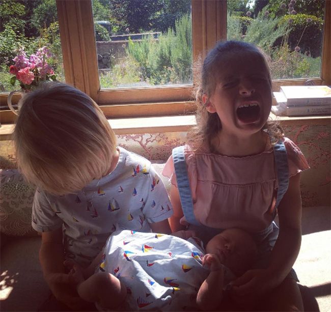 Jools Oliver shares photo of daughter Petal having a tantrum