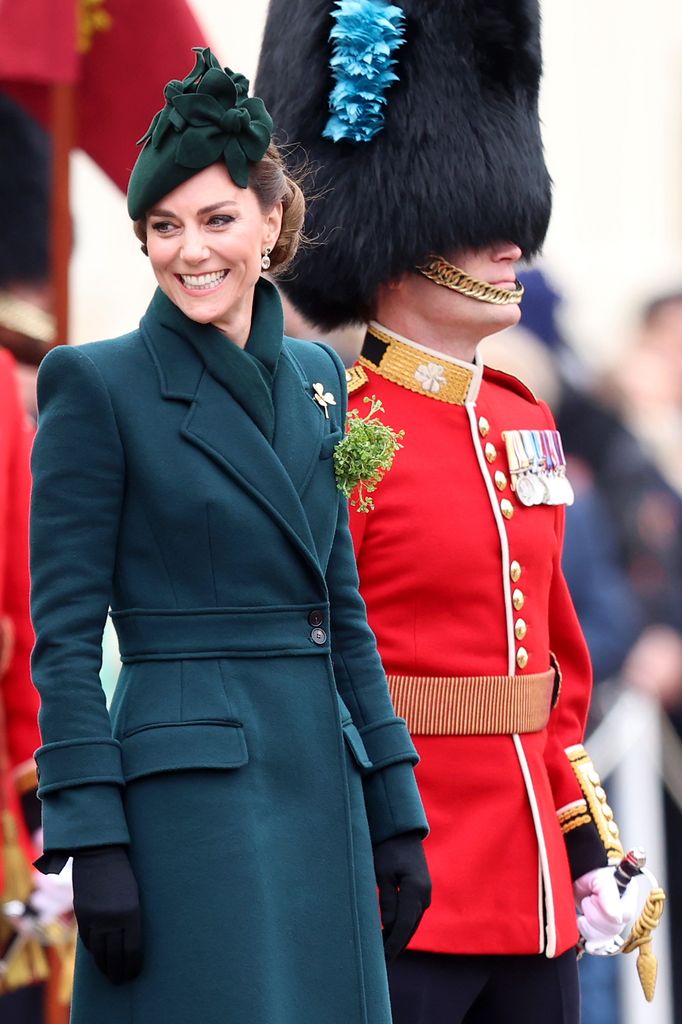 Kate wore her hair up in a side chignon