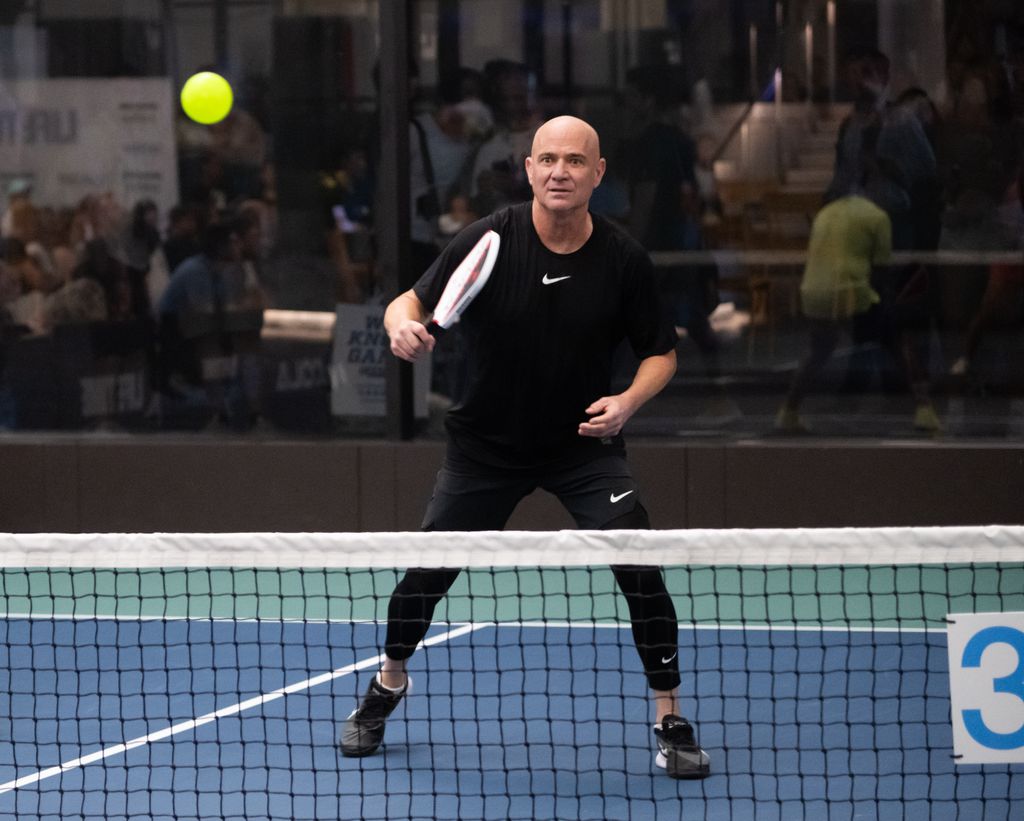 Andre Agassi plays Pickleball