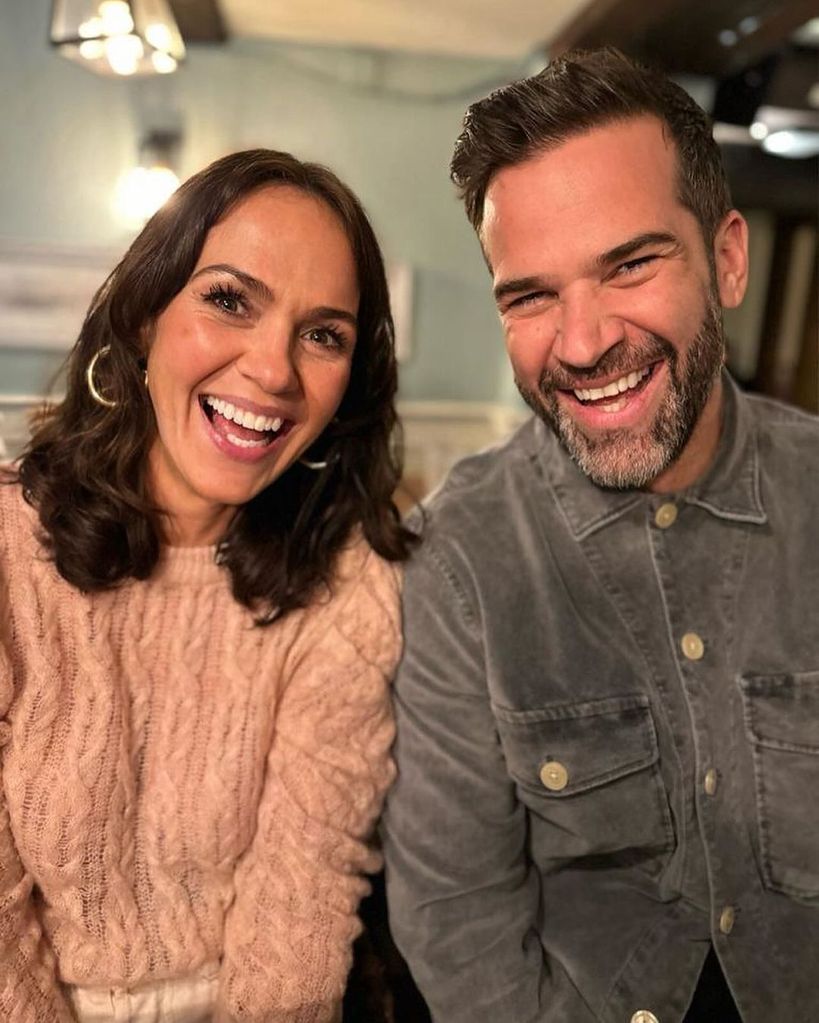 Gethin Jones with his sister Mererid