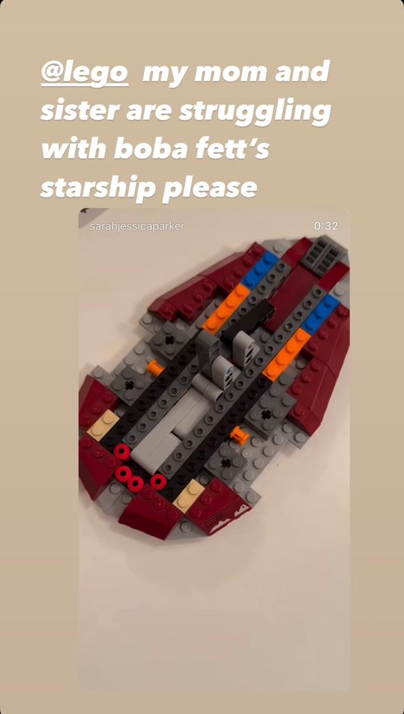 James Wilkie Broderick asks for help as he shares his mother Sarah Jessica Parker's video about building a Lego model on Instagram Stories