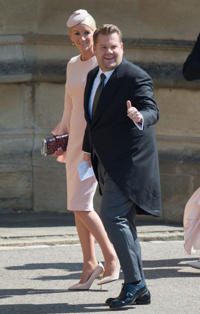 James Corden and wife Julia at Harry and Meghan's wedding