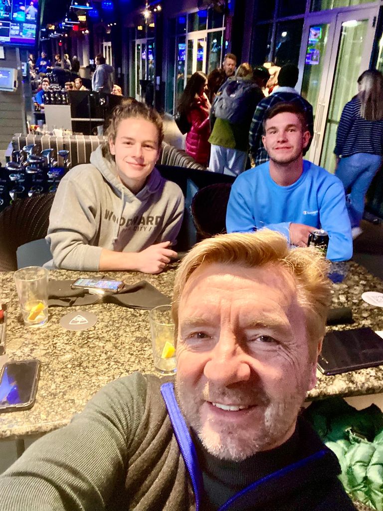 Christopher Dean with two sons, Jack and Sam