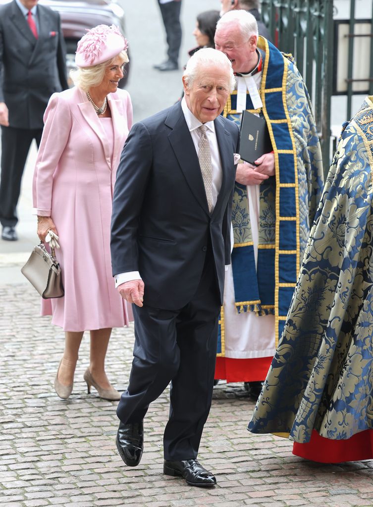 king charles arriving westminster abbey