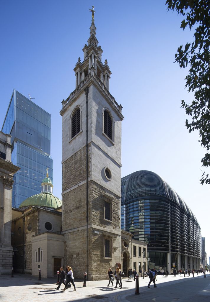 An exterior shot of St Stephen Walbrook