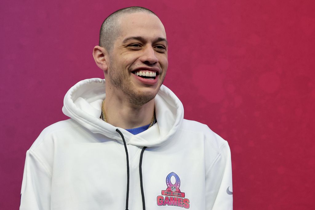 Pete Davidson smiles after the NFC's 35-33 victory over the AFC in the 2023 NFL Pro Bowl Games