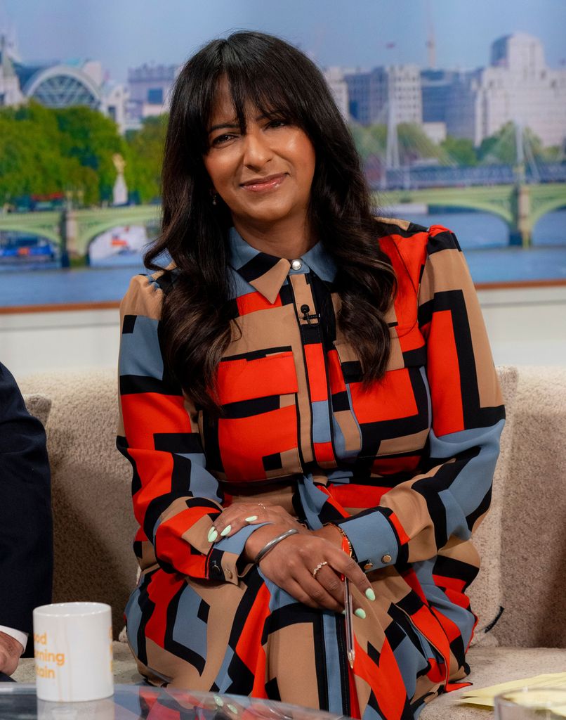 ranvir singh in geometric dress on good morning britain 