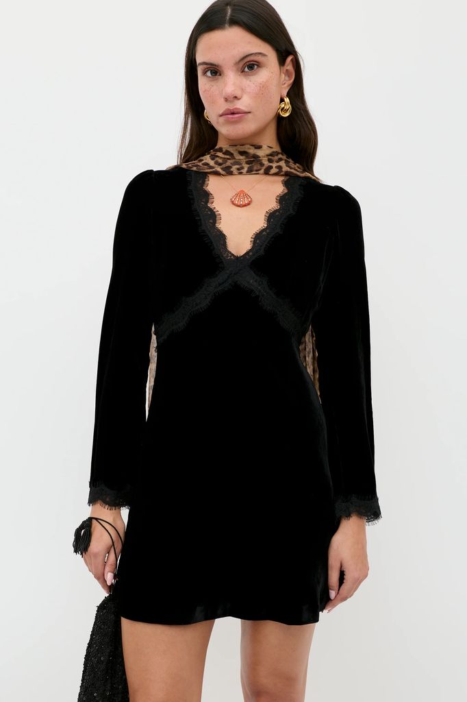 Rixo velvet mini dress