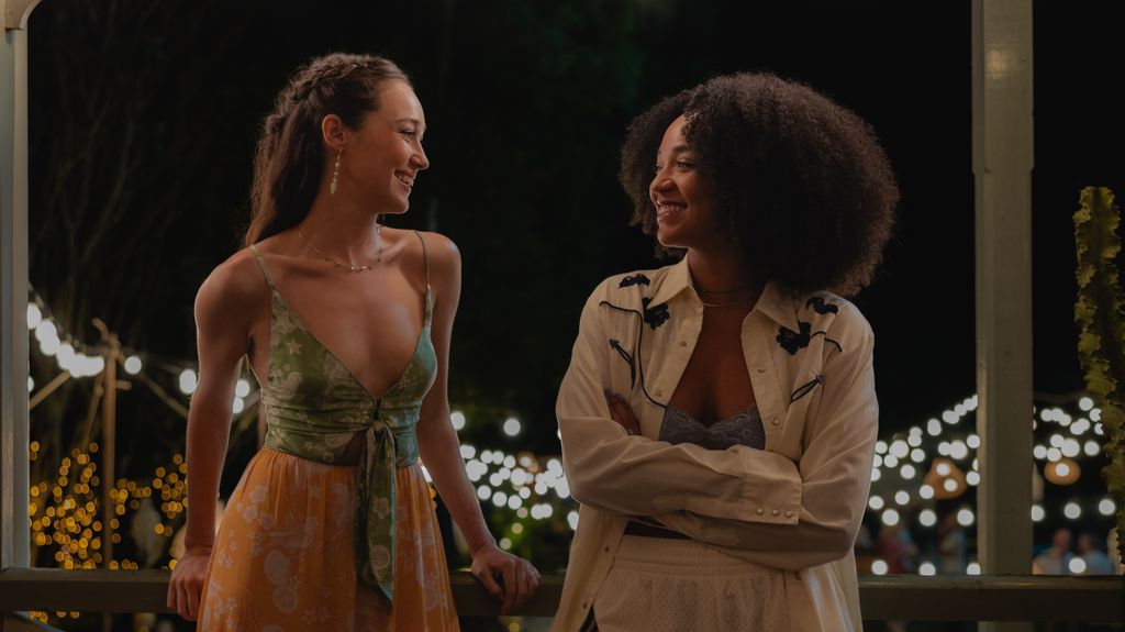 Alycia Debnam-Carey as Milla, Aisha Dee as Chanelle in Apple Cider Vinegar