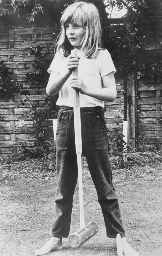 diana as child with croquet mallet