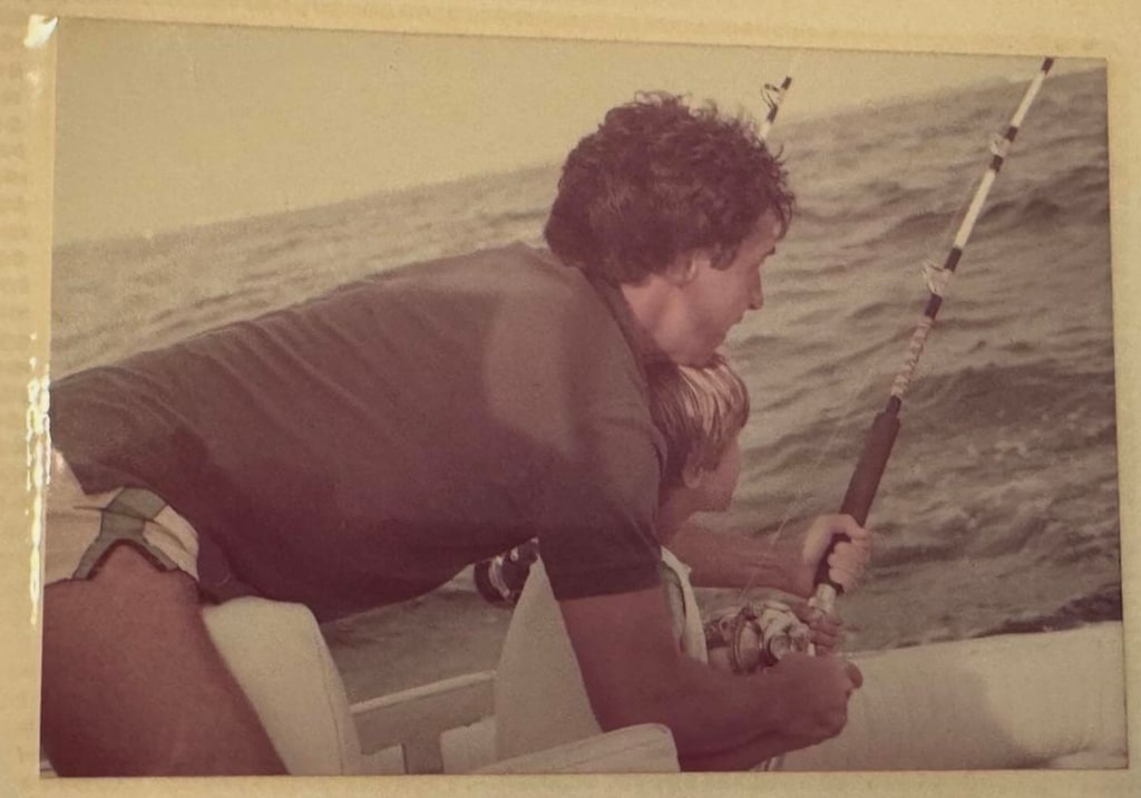 Throwback photo shared by Oliver Hudson on Instagram August 31, 2024 featuring his dad Bill Hudson, ca. 1978-82