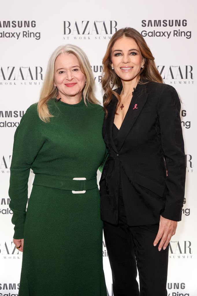 Elizabeth posed alongside Harper's Bazaar Editor-in-Chief Lydia Slater 