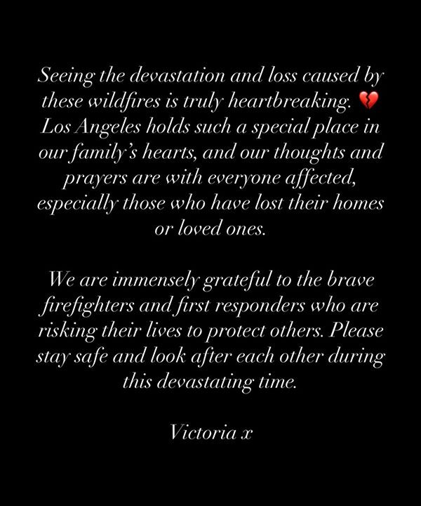 Victoria Beckham message of support