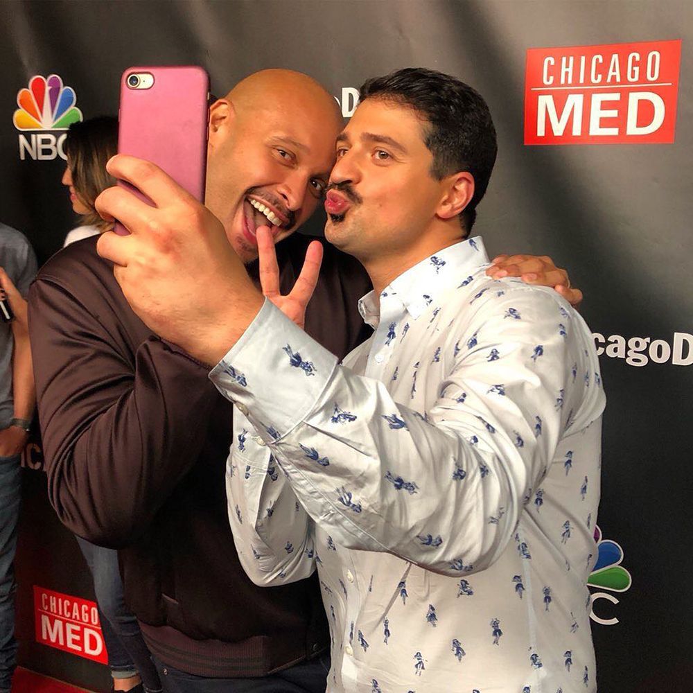 Joe Minoso and Yuriy Sardarov pose for a selfie