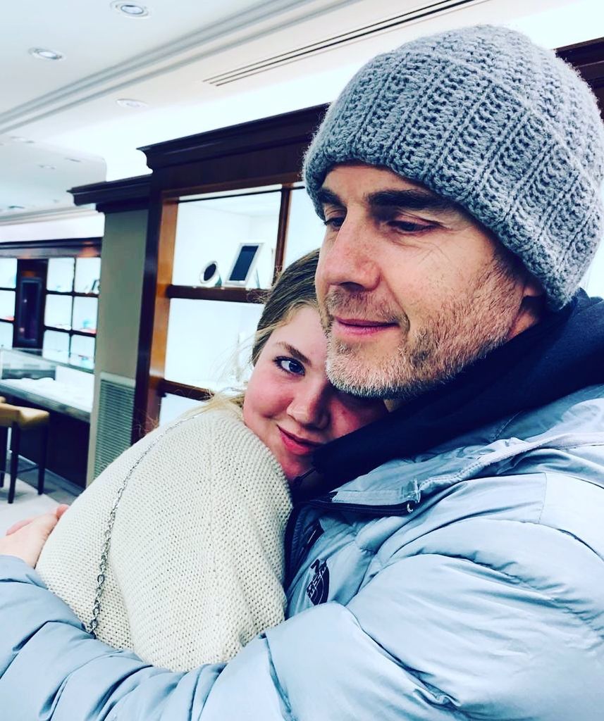 Gary hugs his daughter, Emily, in birthday tribute photo