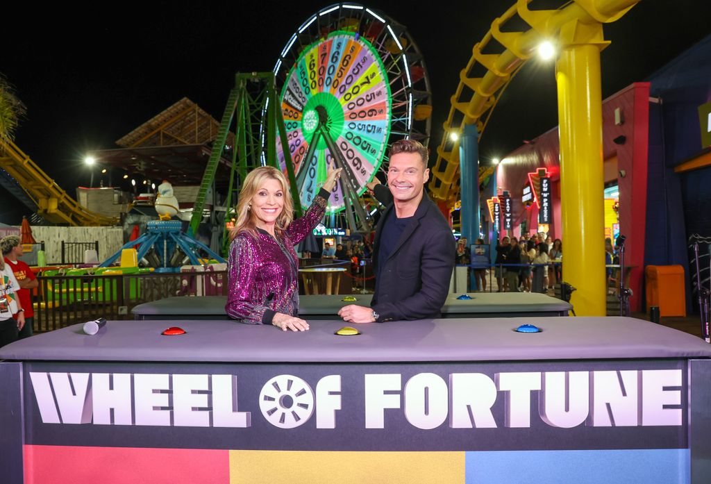 Vanna White and Ryan Seacrest attend the Pier Wheel Launch at Santa Monica Pier