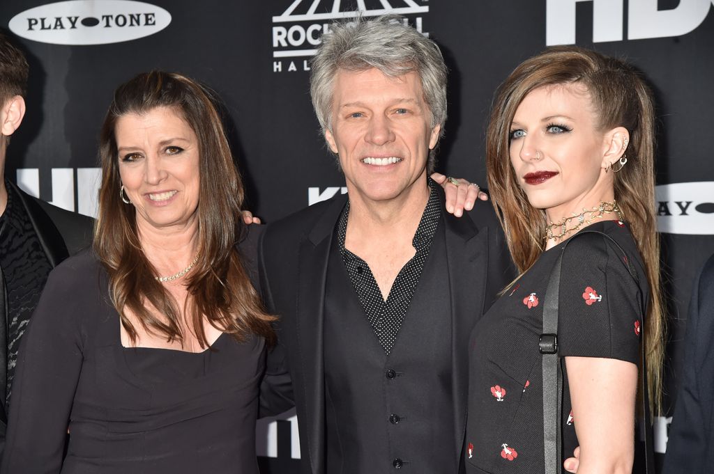 Dorothea Hurley, Inductee Jon Bon Jovi and Stephanie Rose Bongiovi attend the 33rd Annual Rock & Roll Hall of Fame Induction Ceremony at Public Auditorium on April 14, 2018 in Cleveland, Ohio.