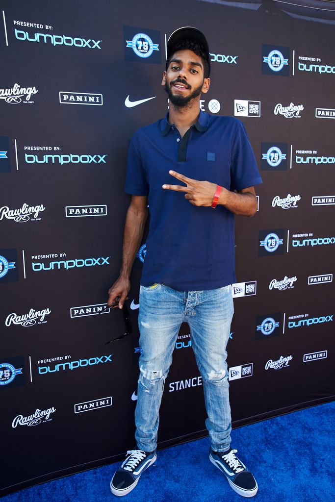 Julian Broadus attends the Bumpboxx Honors 75th Anniversary Of Jackie Robinson Breaking The Color Barrier With Celebrity Softball Game At Jackie Robinson Field at Jackie Robinson Stadium on July 17, 2022