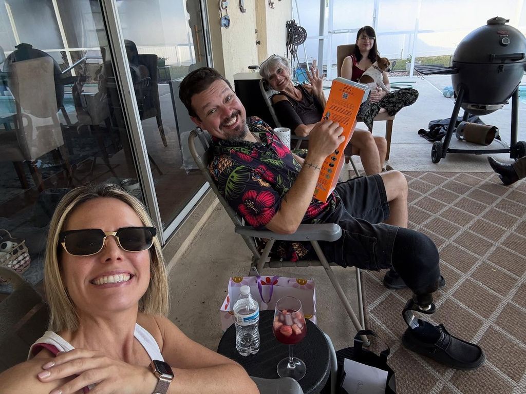 Dylan and her brother Mike - who she has a close bond with 