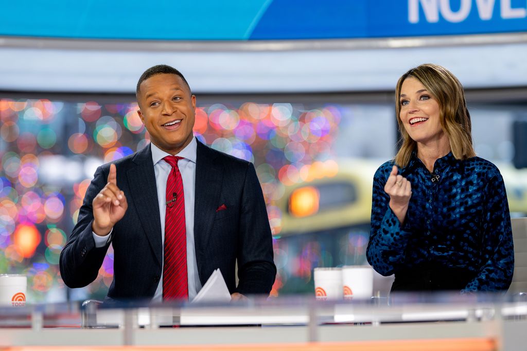 Savannah Guthrie and Craig Melvin in Today studios