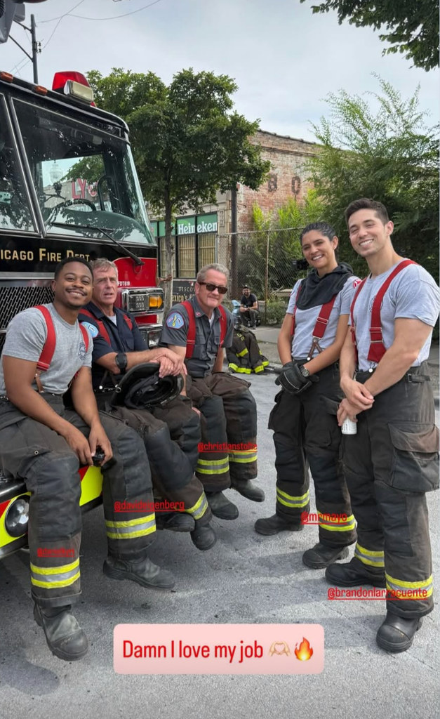 Photo shared by Daniel Kyri confirming his brief return to Chicago Fire for season 14