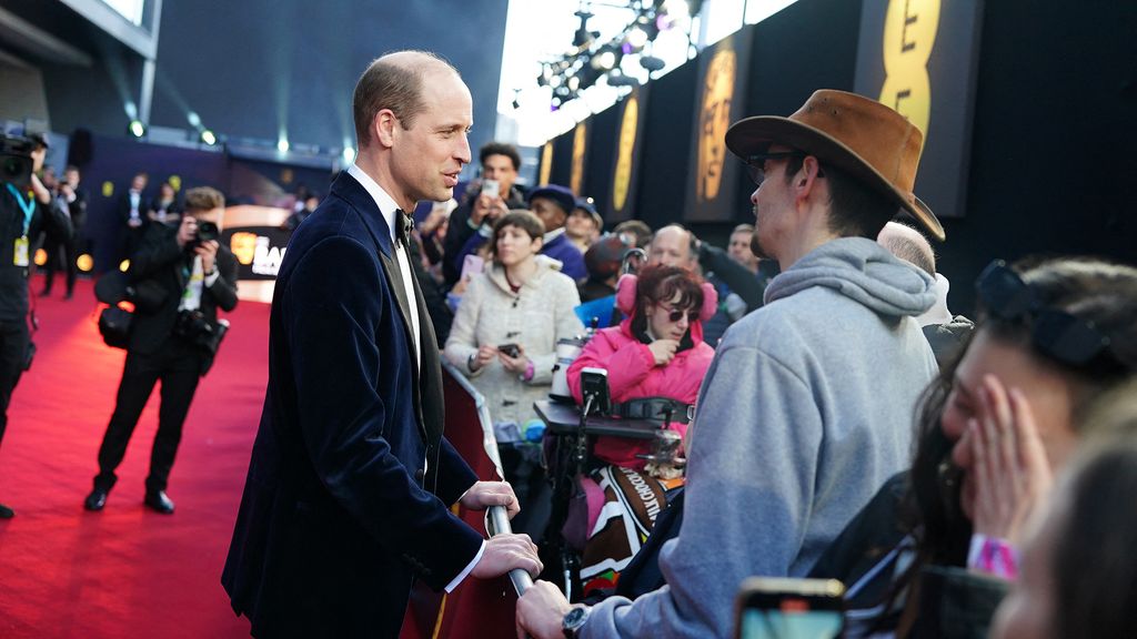 Prince William meets fans at the BAFTAs 2024