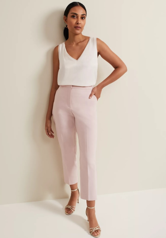 phase eight pink tapered trousers 
