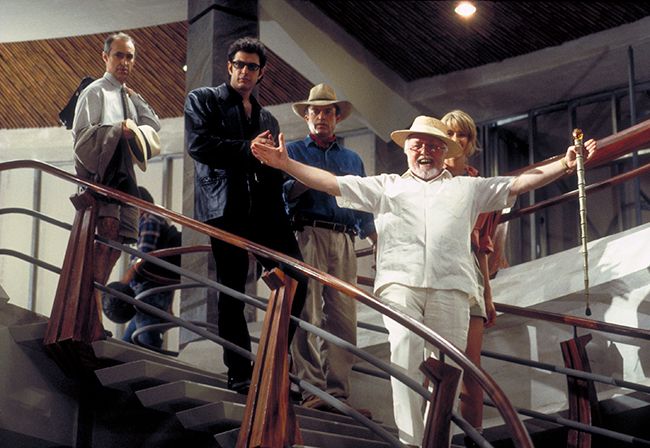 Martin Ferrero with other Jurassic Park characters