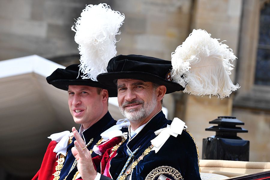 royals in carriage at order of garter