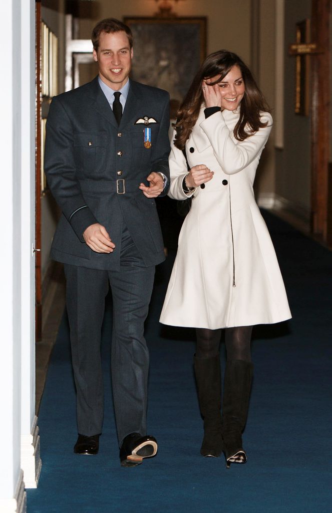 William accompanied by Kate Middleton as he receives RAF Wings in 2008