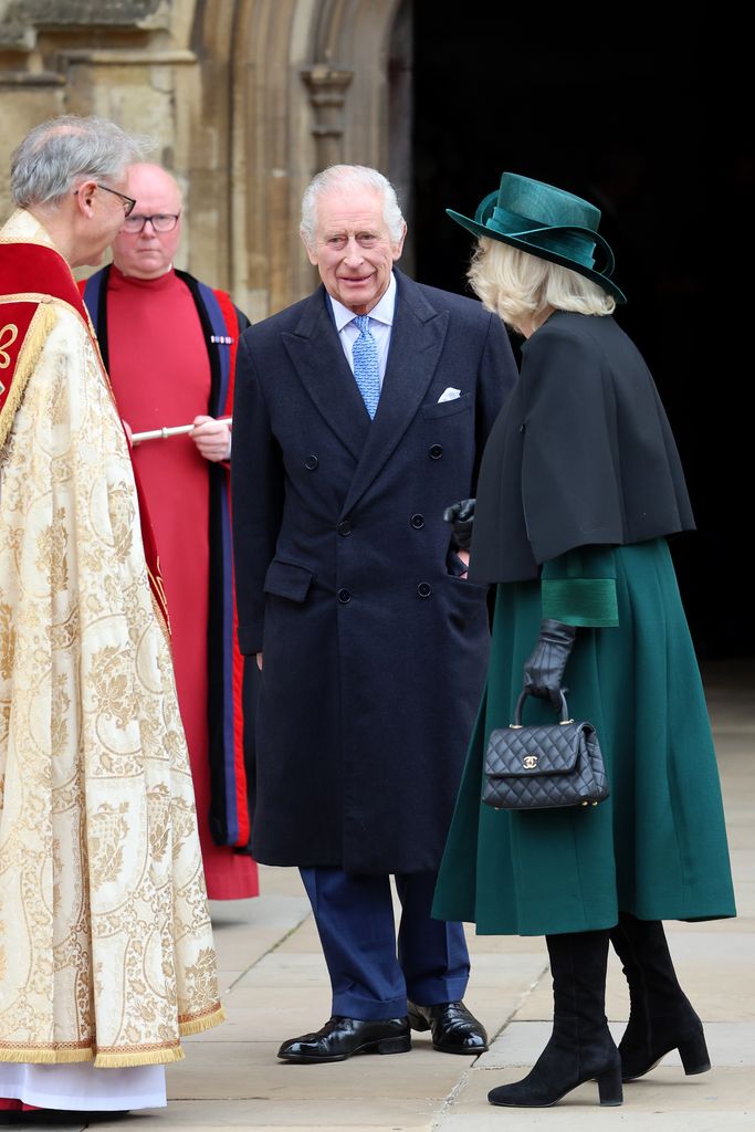 Beaming King Charles and Queen Camilla lead royals at Easter Sunday ...