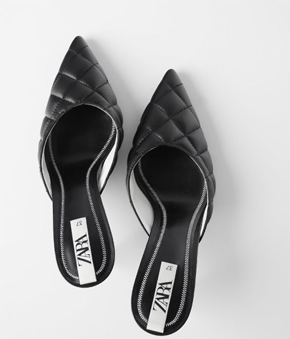 zara quilted shoes chanel dupes