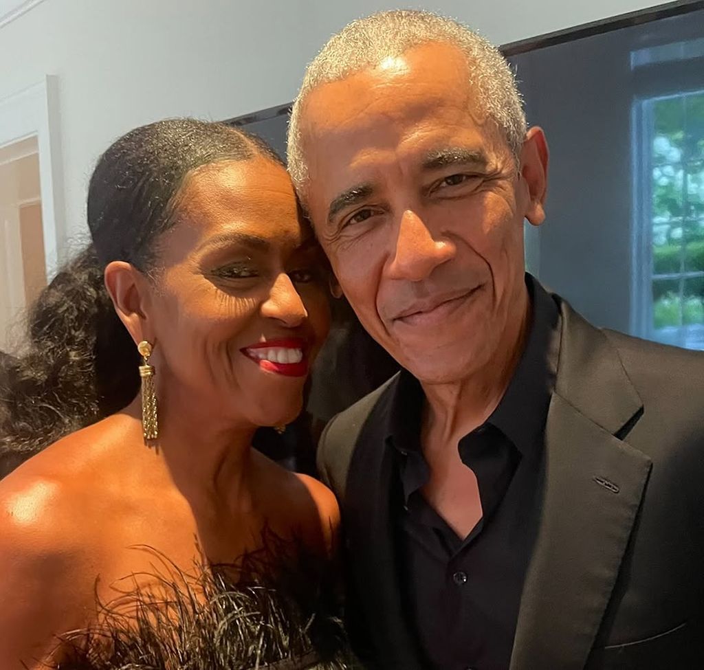 Barack and Michelle celebrating their 33rd wedding anniversary
