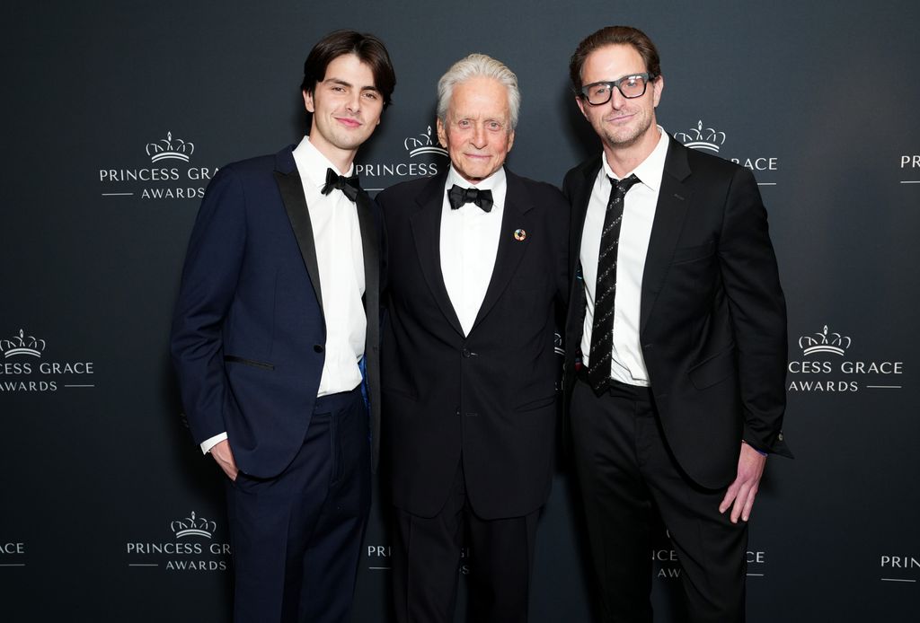 Dylan Michael Douglas, Michael Douglas and Cameron Douglas attend the Princess Grace Awards