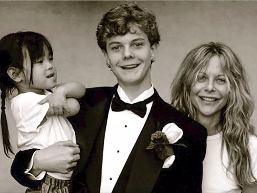 meg ryan throwback with her children