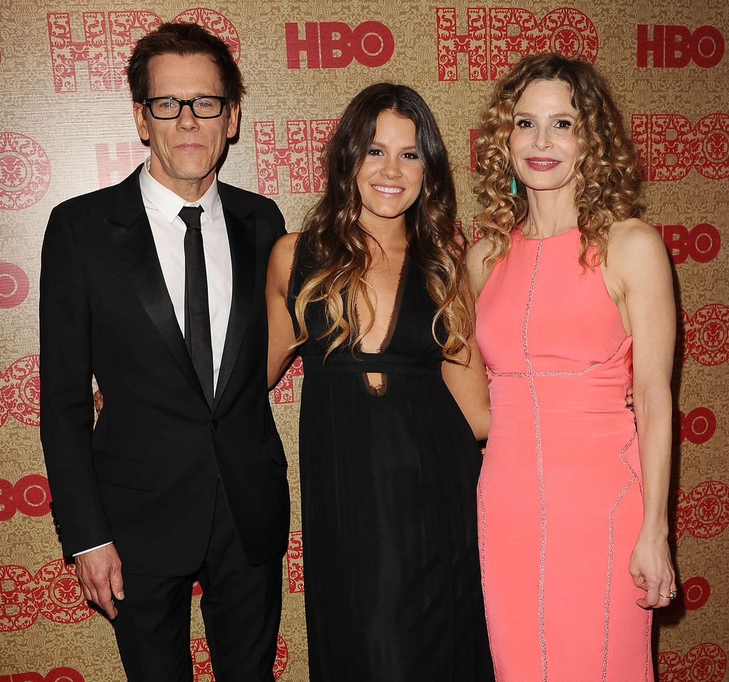 Kevin Bacon, Kyra Sedgwick and Sosie Bacon at a red carpet event